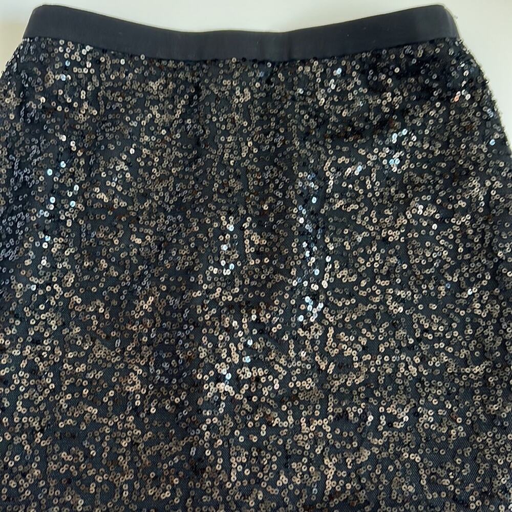 J. CREW black sequin mini skirt 2 - Picture 2 of 6